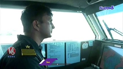 Indian Coast Guard Carried Out Operation 'Island Watch' Along Dwarka Coast With Hovercraft  | V6 News