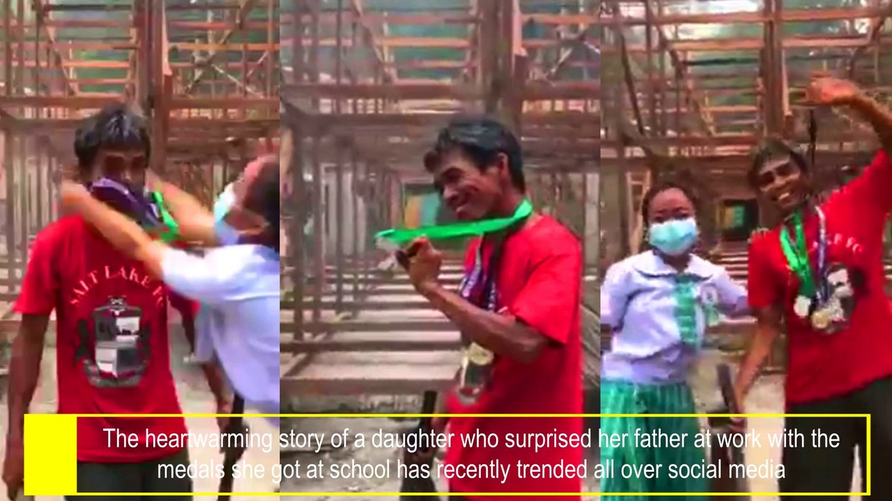Video of Daughter Surprising her Father at Work with Medals She Recieved Went Viral! | HAPPY PAPA!