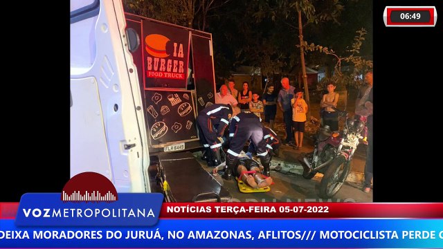 MOTOCICLISTA PERDE CONTROLE E ATINGE FOOD TRUCK NO PLANALTO VERDE, EM RIBEIRÃO PRETO