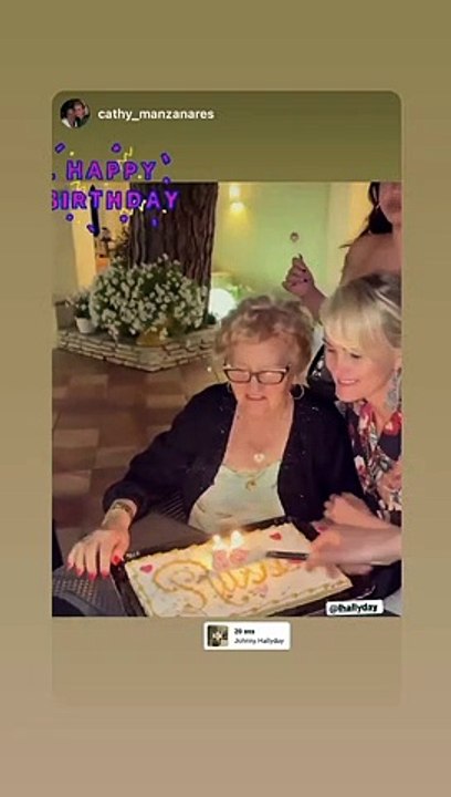 Laeticia Hallyday et sa grand-mère, Elyette Boudou alias Mamie Rock