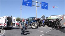 Son dakika haberleri: Kamyonet, traktör römorkuna çaptı: Araç içinde sıkışan yaralı güçlükle kurtarıldı