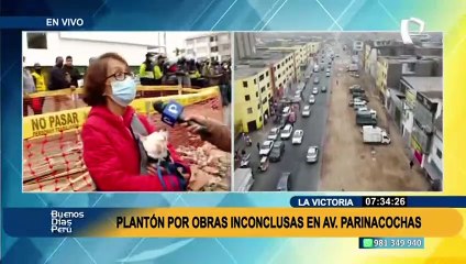La Victoria: Vecinos denuncian  abandono de obras en la Av.  Parinacochas