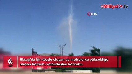Elazığ’da oluşan hortum vatandaşları korkuttu