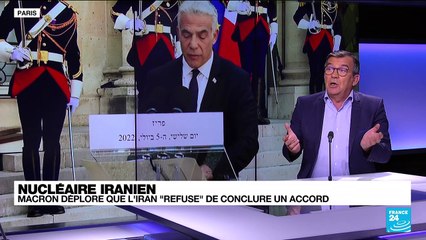En visite à Paris, Yaïr Lapid demande à E. Macron un accord plus strict sur le nucléaire iranien