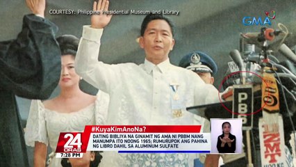 Dating bibliya na ginamit ng ama ni PBBM nang manumpa ito noong 1965, inabot ng 2 linggo ang cleaning and reconditioning; rumurupok ang pahina ng libro dahil sa aluminum sulfate | 24 Oras