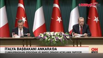 İtalya Başbakanı Türkiye'de! Cumhurbaşkanı Erdoğan'dan önemli açıklamalar
