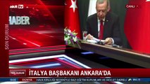 İtalya başbakanı Ankara’da! Cumhurbaşkanı Erdoğan’dan önemli açıklamalar