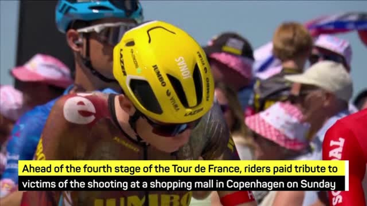 Tour de France pays tribute to Copenhagen shooting victims