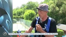 SUD TOURAINE / Des baleines bleues sur le château d'eau de Sepmes