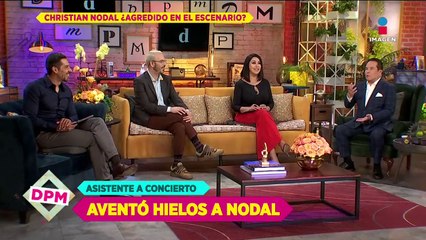 ¡Le lanzan hielos a Nodal en plano concierto!