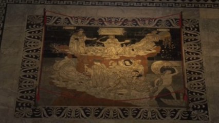Siena destapa el monumental pavimento de su catedral, una "joya" de mármol