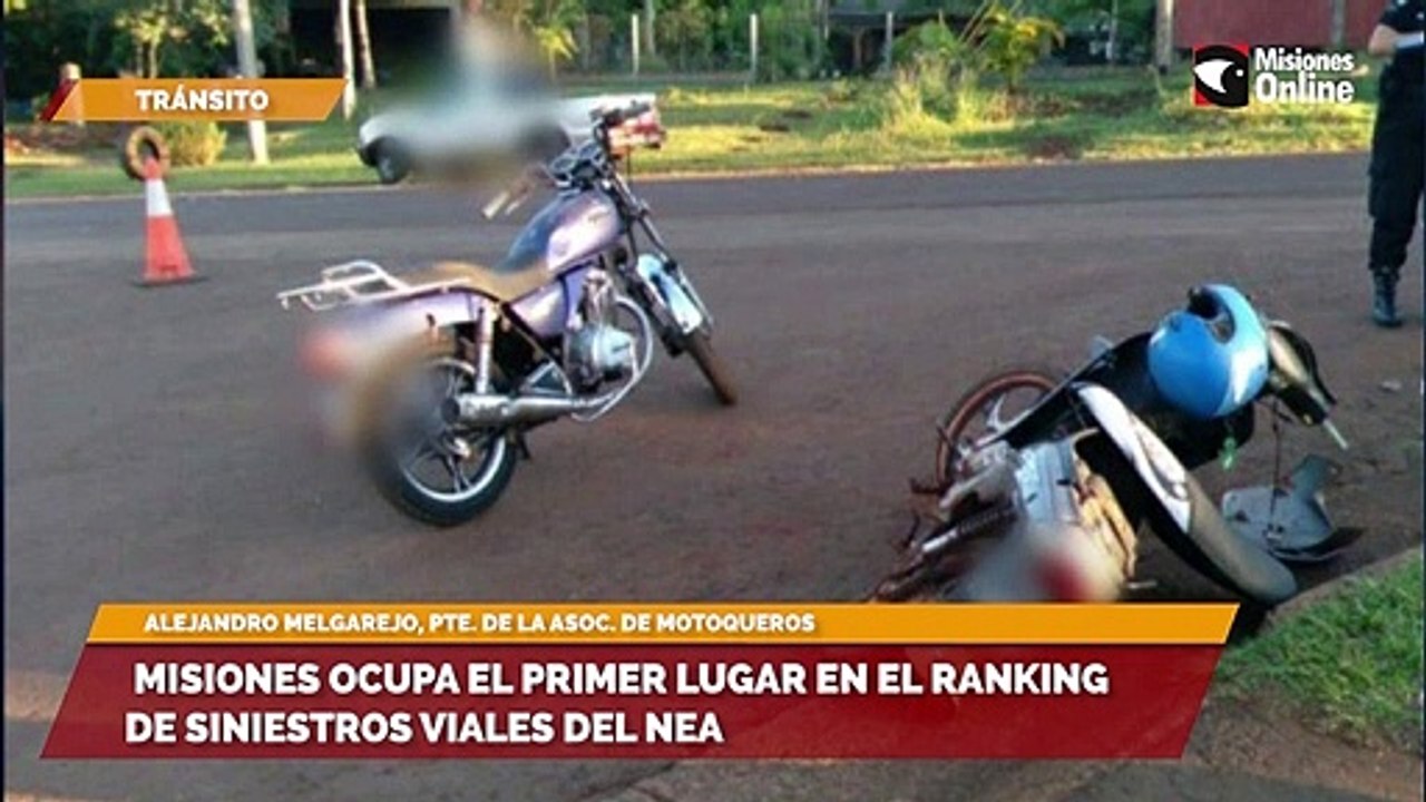 Misiones ocupa el primer lugar en el ranking de siniestros viales del NEA
