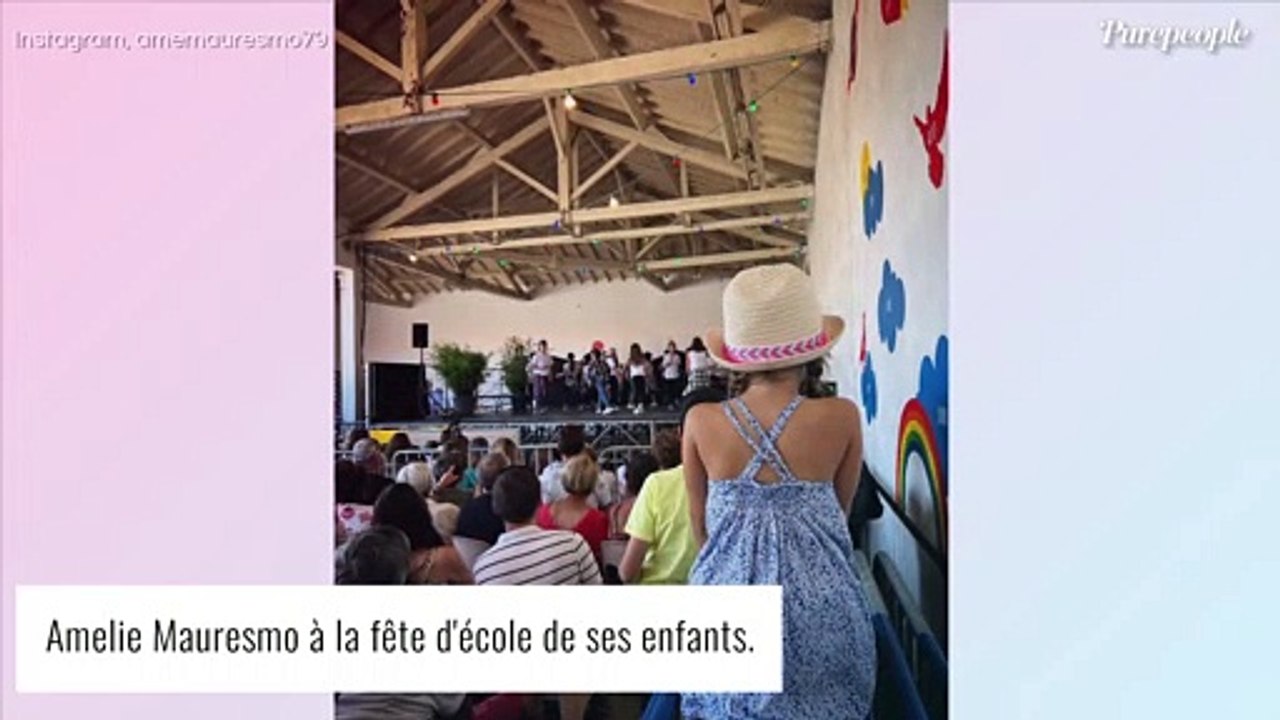 Amélie Mauresmo : Maman attentionnée pour le spectacle de l'école de ses enfants