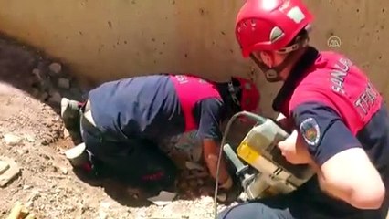 Şanlıurfa'da boruya sıkışan yavru köpeklere itfaiyeden 'kurtarma' operasyonu! O anlar kamerada...