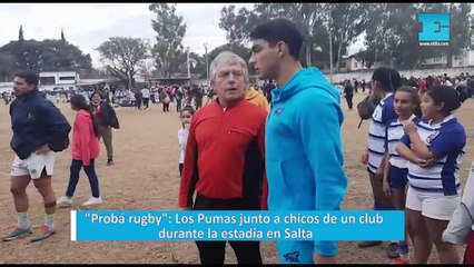"Probá rugby": Los Pumas junto a chicos de un club durante la estadía en Salta