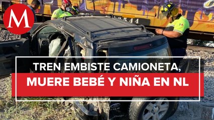 Mujer intenta ganarle paso al tren en Nuevo León y se accidenta; mueren 2 menores