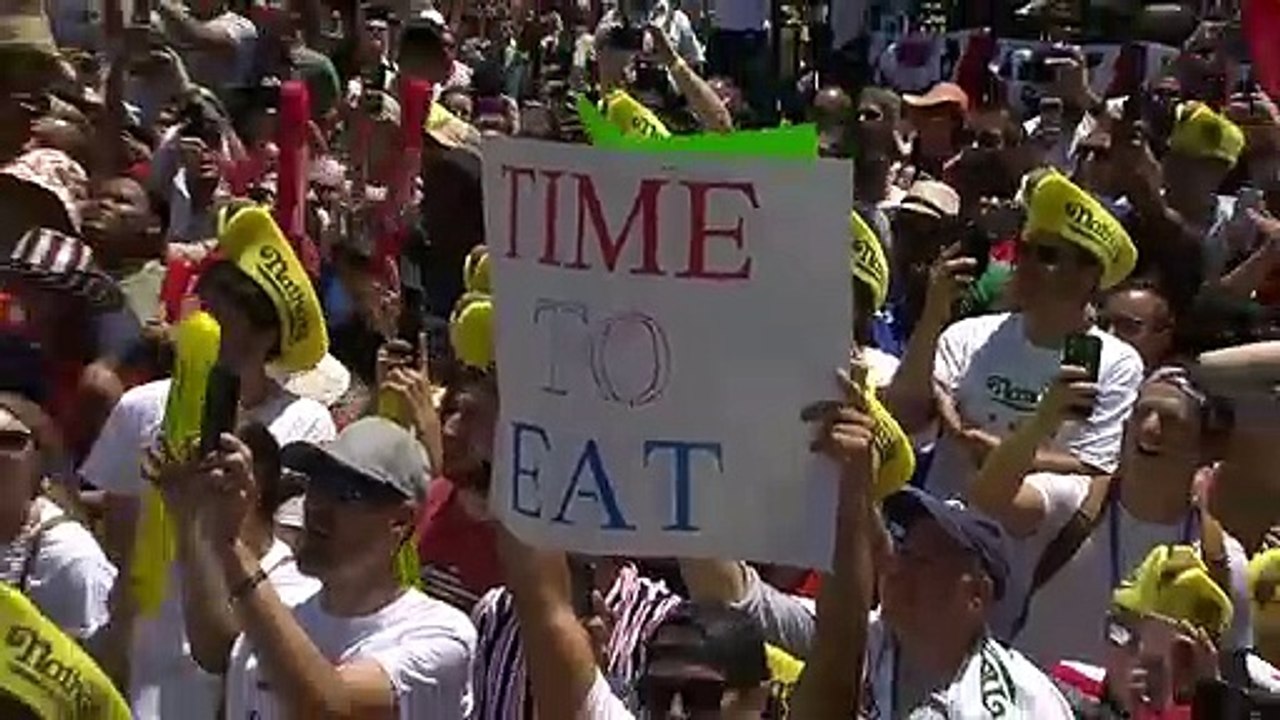 Joey Chestnut's legendary introduction before the 2022 Nathan's Famous Hot Dog Eating Contest