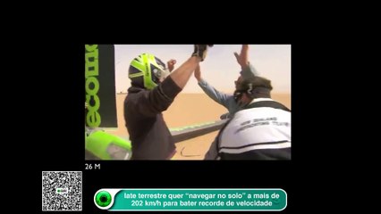 Iate terrestre quer "navegar no solo" a mais de 202 km/h