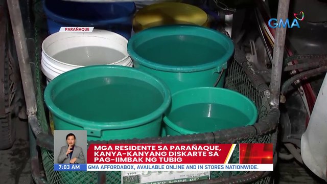 Mga residente sa Parañaque, kanya-kanyang diskarte sa pag-iimbak ng tubig | UB