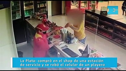 La Plata: compró en el shop de una estación de servicio y se robó el celular de un playero