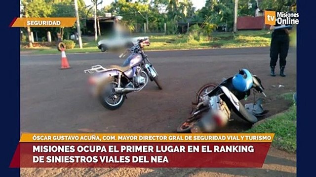 Misiones ocupa el primer lugar en el ranking de siniestros viales del NEA