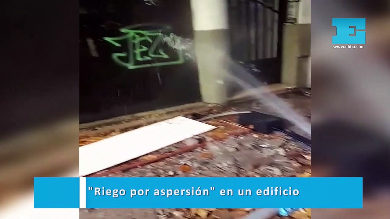 "Riego por aspersión" en un edificio