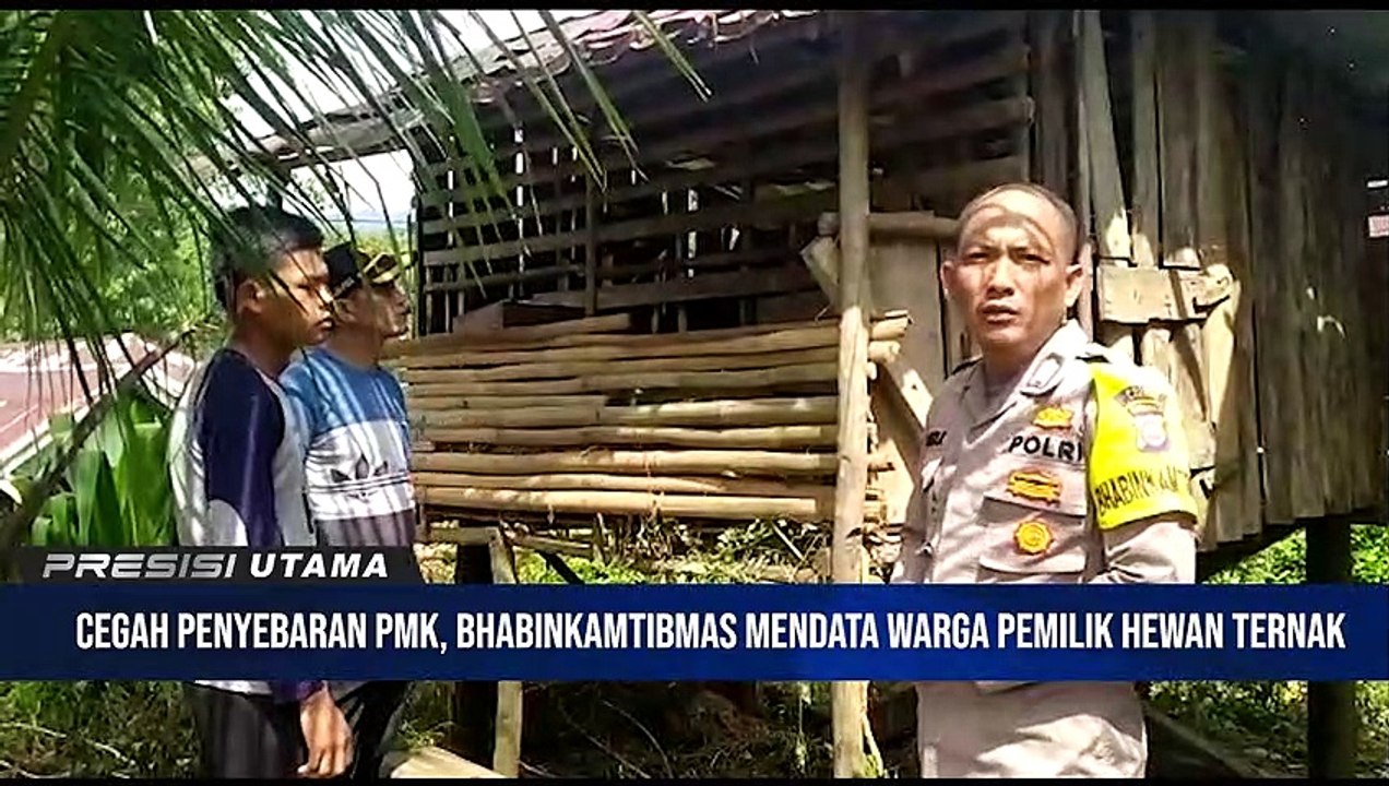 Bhabinkamtibmas Polsek Lebong Utara laksanakan Pendataan warga Desa Daneu Kec lebong yang memiliki kandang ternak