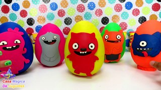 5 Huevos Sorpresa de Ugly Dolls Extraordinariamente Feos de Moxy Babo Perro Feo Lucky Bat y Wage Adivina el Color