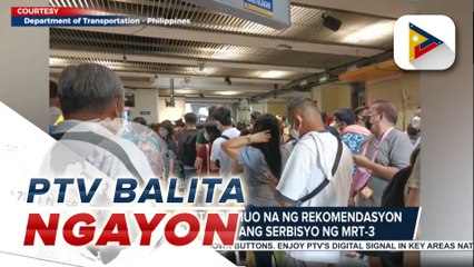 DOTr Sec. Bautista, bumuo na ng rekomendasyon para mapabuti ang serbisyo ng MRT-3