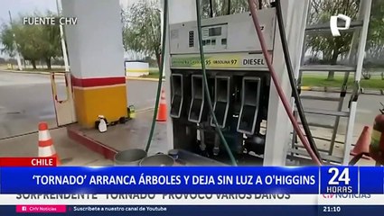 Chile: Tornado causa destrozos y deja sin luz a ciudadanos de O'Higgins