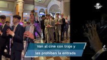 Estreno de “Minions”. ¿Por qué están prohibiendo la entrada a jóvenes con traje y corbata?