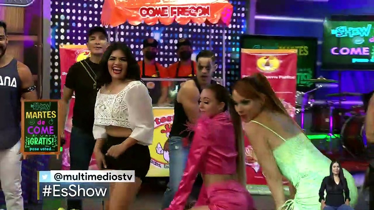 La sensual reta con las chicas de 'Es Show'
