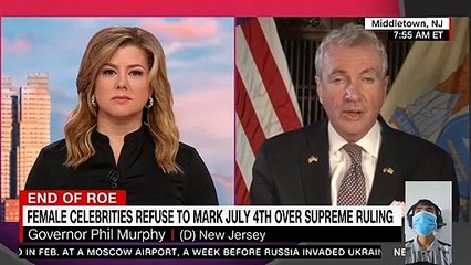 New Jersey Democrat Governor Phil Murphy declared on CNN that the 'right-wing' Supreme Court had waged a war against women by overturning Roe v. Wade.