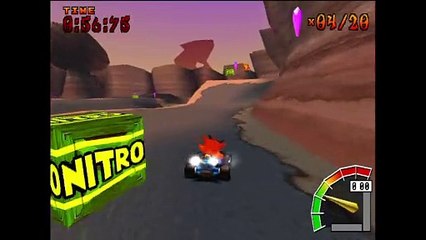 [PS1] Crash Team Racing Gameplay - Rocky Road