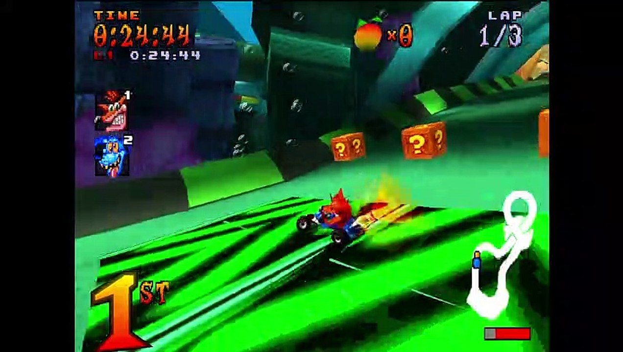 [PS1] Crash Team Racing Gameplay - Ripper Roo's Challenge
