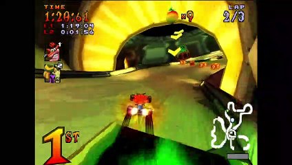 [PS1] Crash Team Racing Gameplay - N. Oxide's Final Challenge