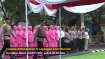Kapolda Gorontalo Pimpin Upacara Kenaikan Pangkat Anggota Polri TMT 1 Juli 2022