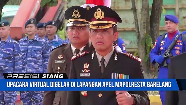 Forkopimda Kota Batam Laksanakan Upacara Hari Bhayangkara Ke – 76 Secara Virtual di Lapangan Apel Polresta Barelang