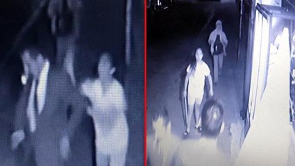 Avcılar'da gece saatlerinde ilginç olay! Kız çocuğu, elindeki sopayla takım elbiseli adamı kovaladı