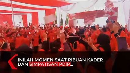 Momen Puan Maharani Diteriaki Presiden oleh Para Kader dan Simpatisan PDIP di Brebes