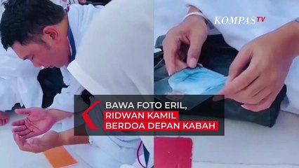 Bawa Foto Eril, Ridwan Kamil dan Keluarga Berdoa Depan Kabah Dipimpin Gus Miftah