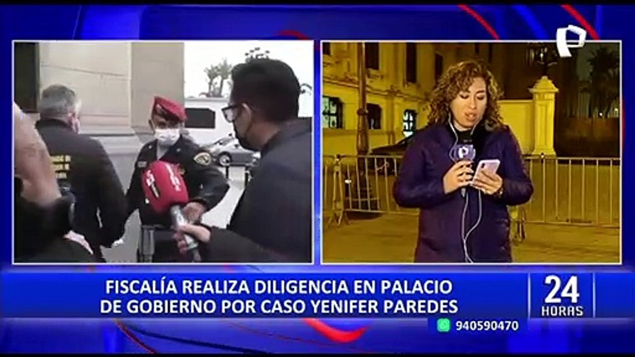 Fiscalía realizó diligencia en Palacio de Gobierno por caso Yenifer Paredes, cuñada del presidente
