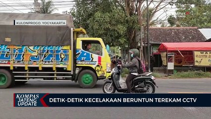 Detik-detik Kecelakaan Beruntun di Kulon Progo Terekam CCTV