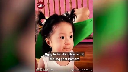 Con gái lai Hàn của Lâm Chấn Khang ngày càng lém lỉnh, thích mẹ Kim Jun See làm điệu