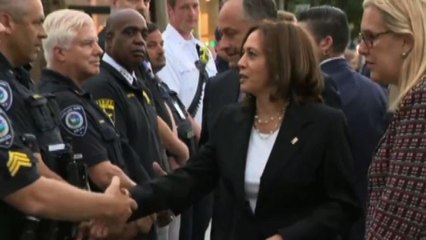 Kamala Harris in Illinois dopo la sparatoria del 4 luglio
