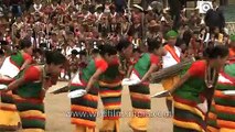 Kachari dance troupes performing plate dance in Nagaland