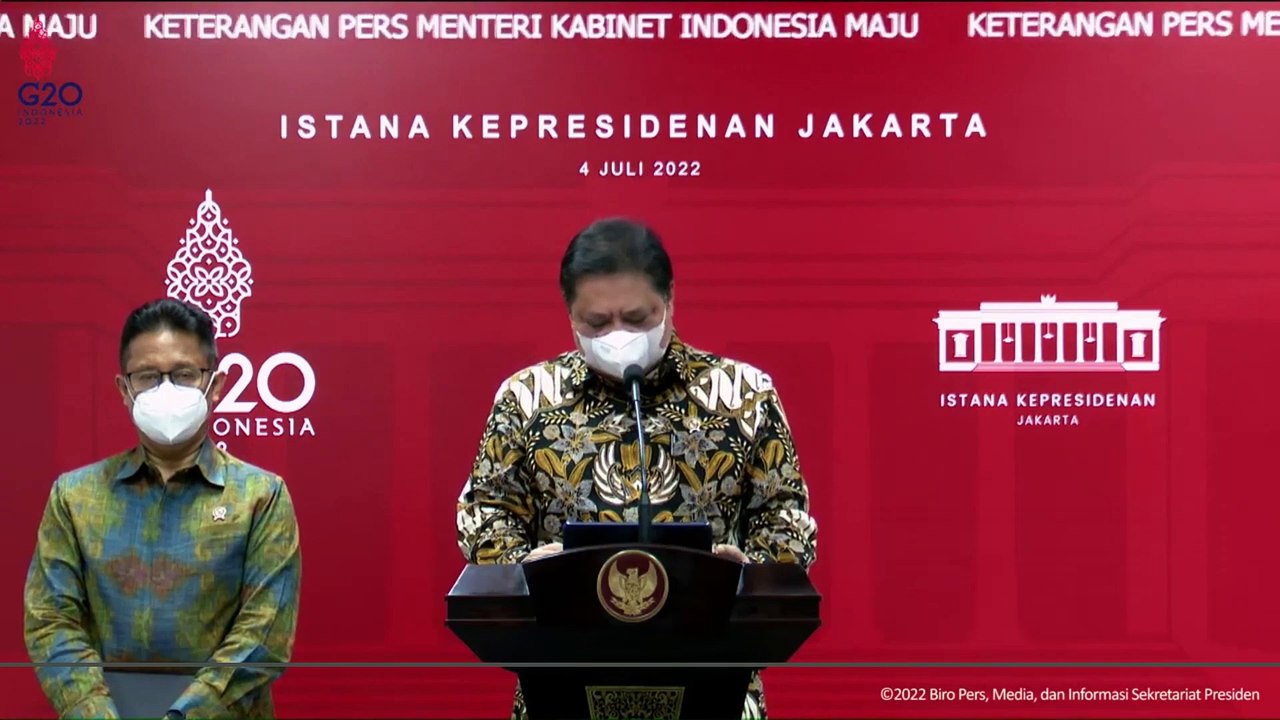 Keterangan Pers Menteri Koordinator Bidang Perekonomian Vaksinasi Ditingkatakn