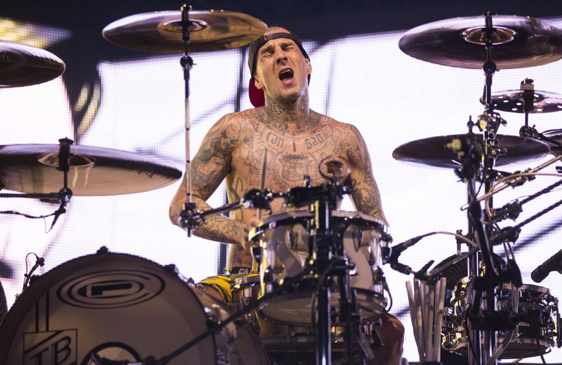 Travis Barker returns to studio JUST DAYS after leaving hospital for 'life-threatening pancreatitis'