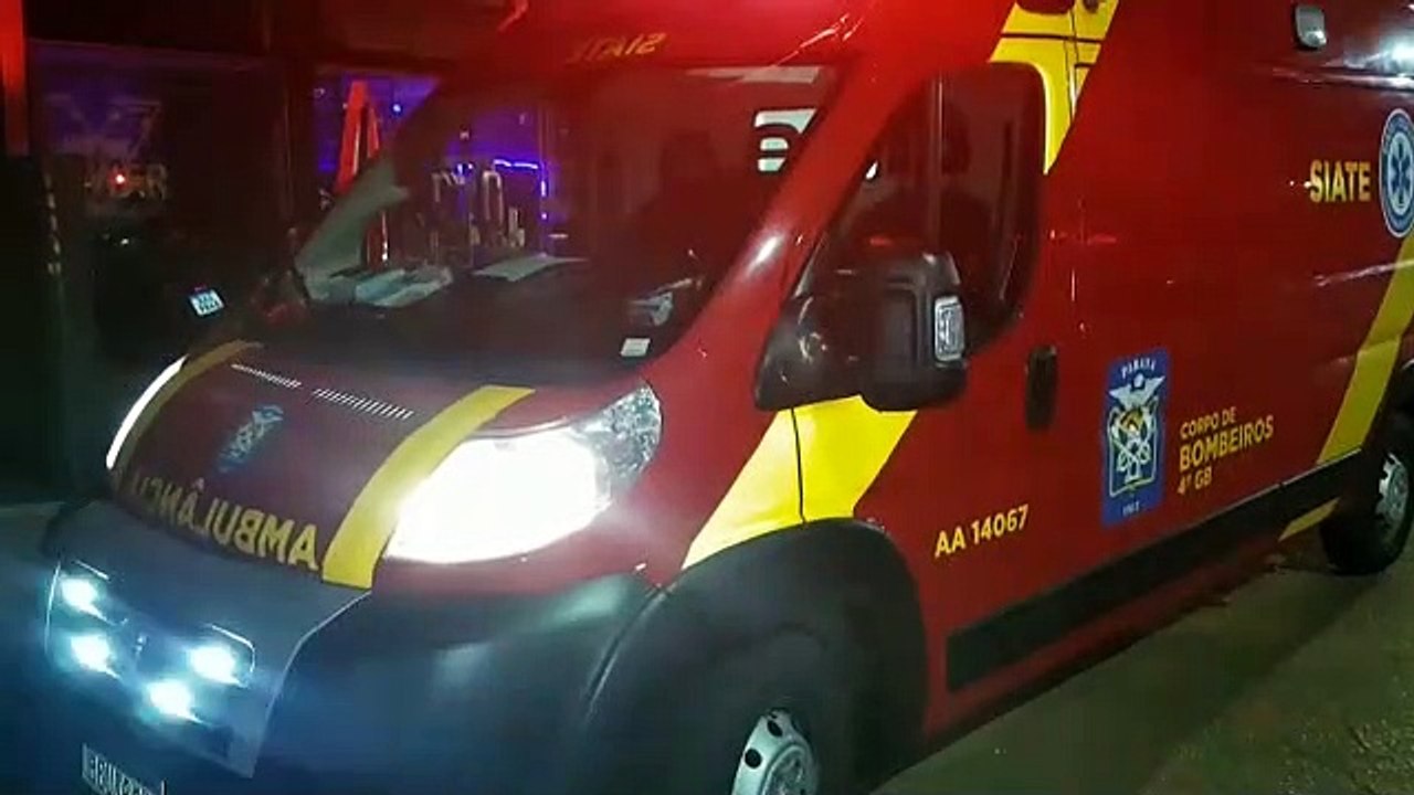 Cachorro morre ao ser atropelado e  motociclista sofre a queda no Bairro Floresta
