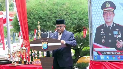 Polres Karimun Melaksanakan Kegiatan Puncak Upacara Dan Syukuran Hari Bhayangkara Ke-76